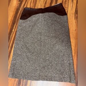 Ulla Johnson Gray and Brown Pencil Skirt